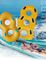 Amarillo doble anillo de natación inflable piscina flotante para adultos parque acuático juego